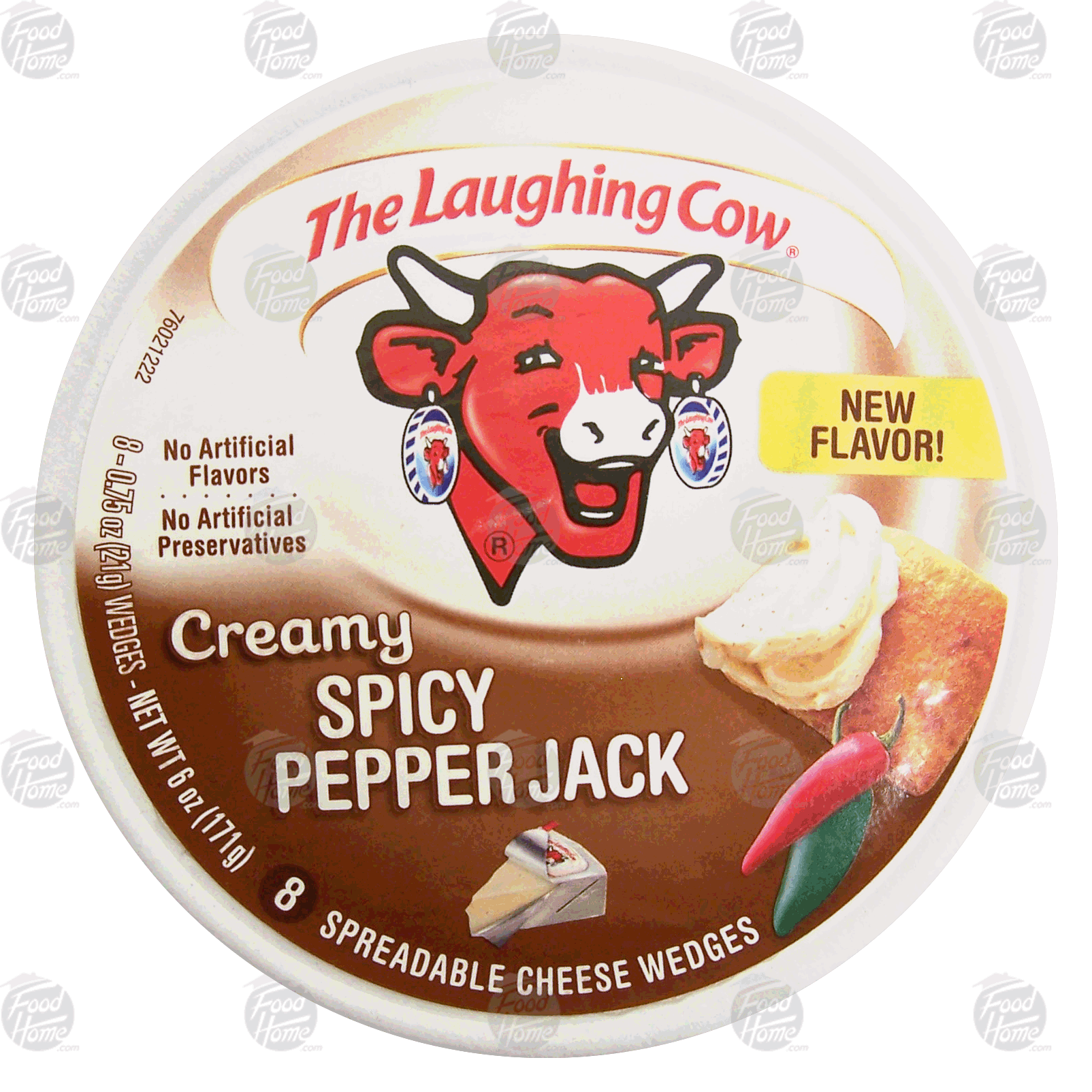 The Laughing Cow  creamy spicy pepperjack spreadable cheese wedges, 8 ct Full-Size Picture